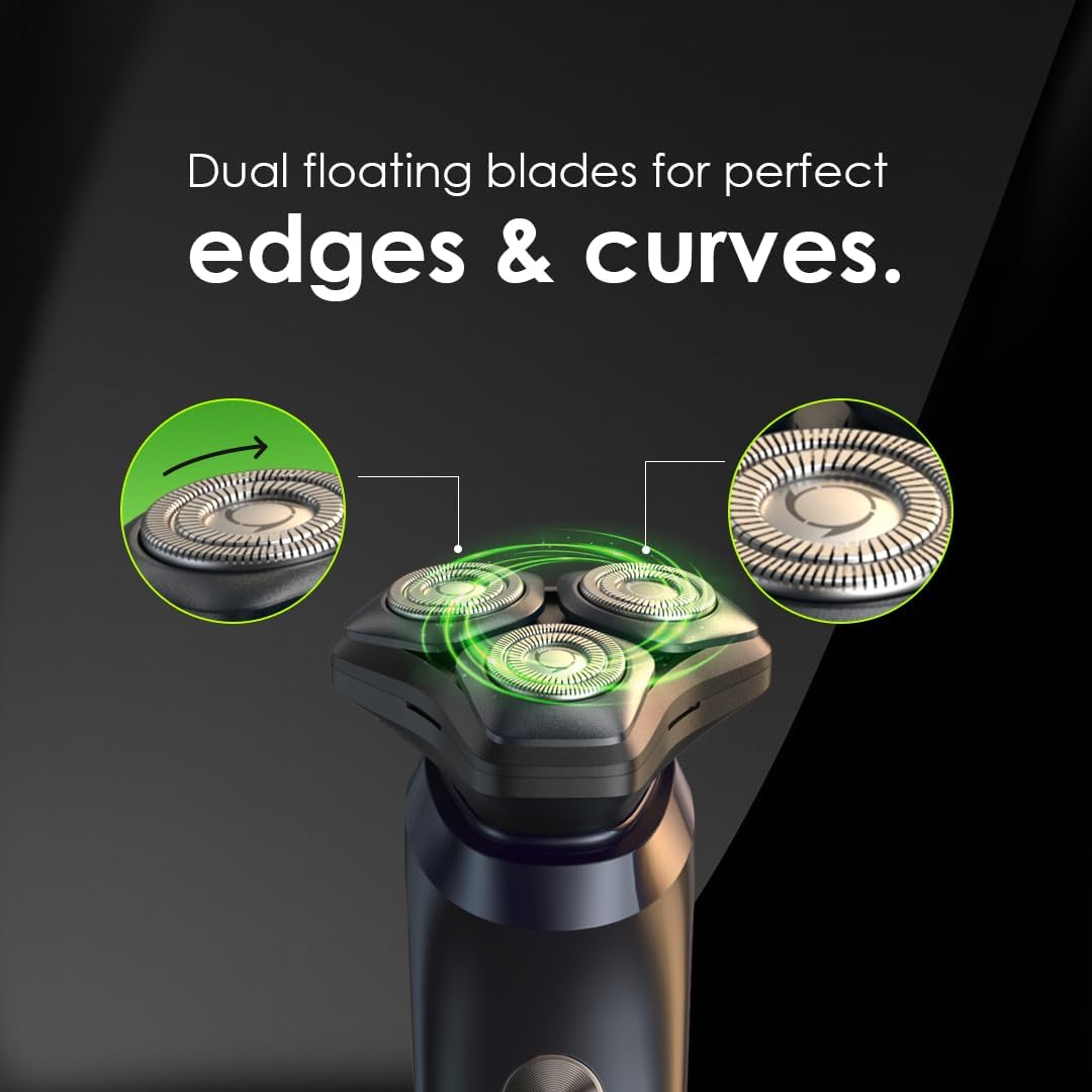 ORAIMO Dual Floating Blade Multifunctional Shaver -EasyShave- Speed Black ORS-280