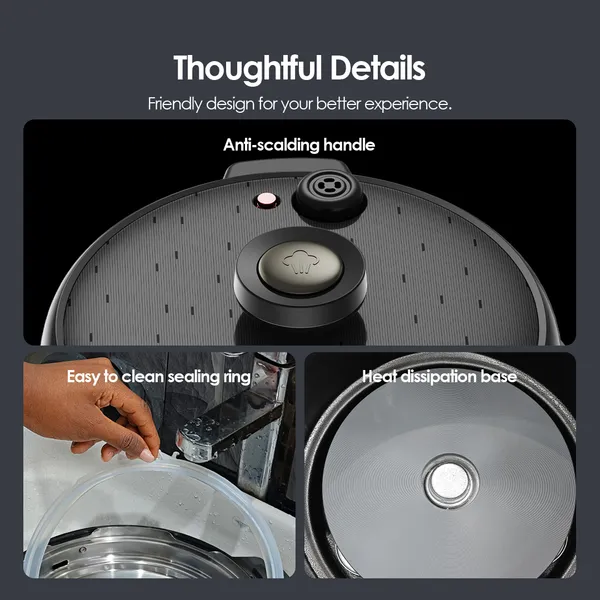 ORAIMO Electric Pressure Cooker - TenderPot- Graphite Grey OEC-201A