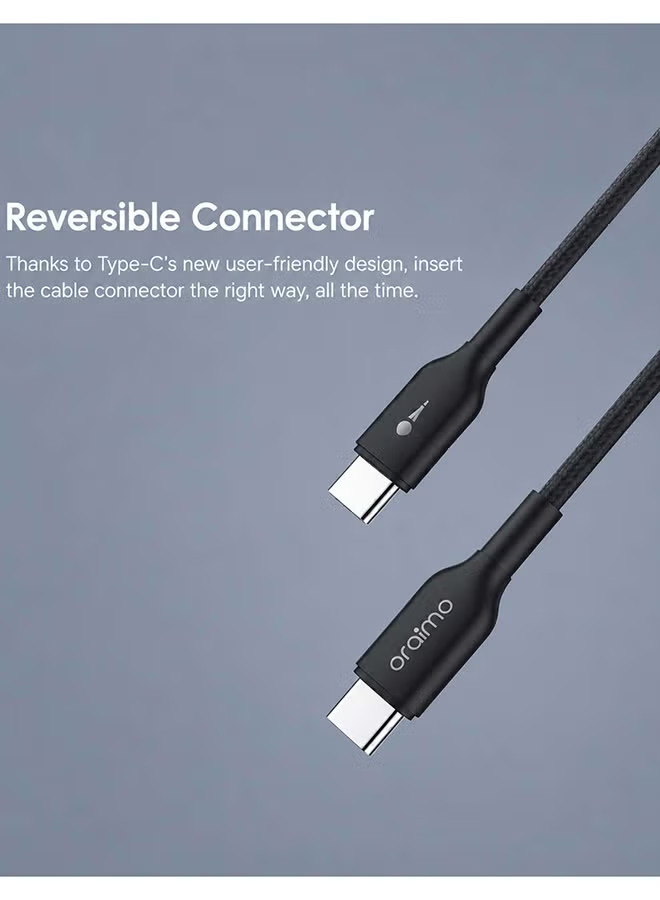 ORAIMO Type-C to Type-C 2A 1.5m Cable - RobustLine - Black OCD-114CC-BK
