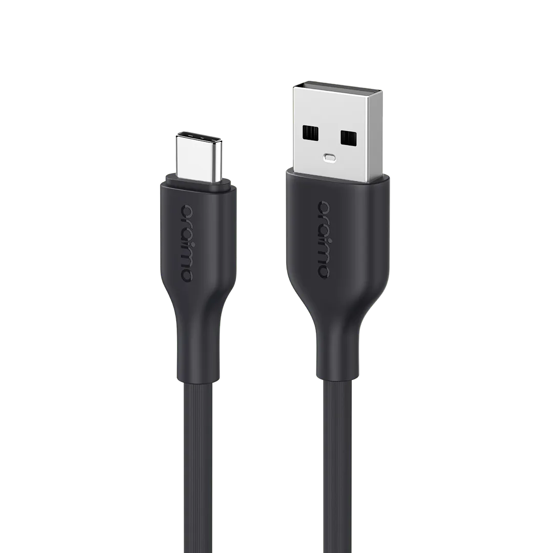 ORAIMO 2.4A USB A to Type C 2m Cable- Udon 2X- Black OCD-114C2