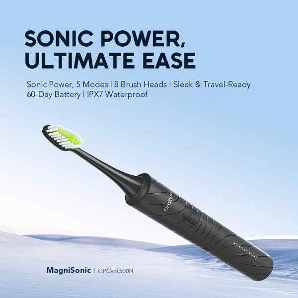 ORAIMO Sonic Power Electric Toothbrush - MagniSonic - Black OPC-ET500N
