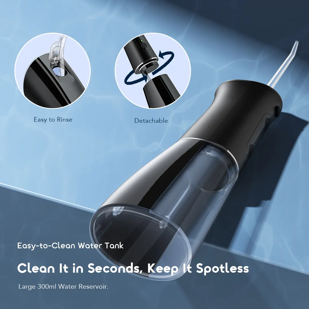 ORAIMO 4 Functional Jet Nozzles Teeth Cleaner - FlossJet Pro - Black OPC-CWF201N