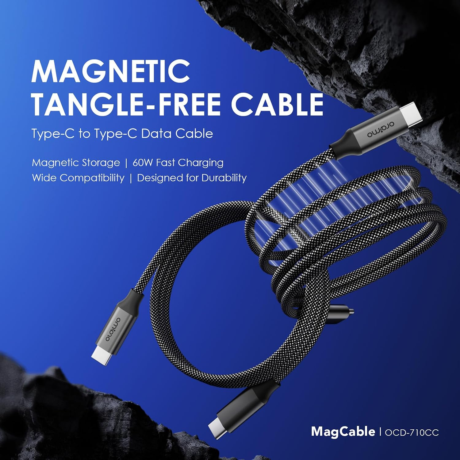 ORAIMO 3A 60w Type C to Type C 1m Cable - Braid OCD-152CC