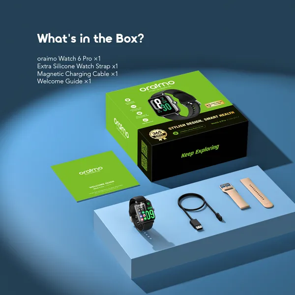 ORAIMO Smartwatch - Watch 6 Pro - Chrome OSW-807S