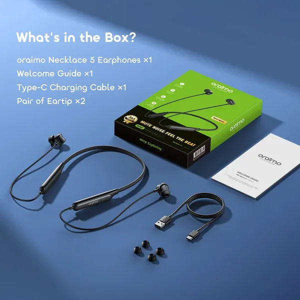 ORAIMO Wireless Neckband ANC- Necklace 5 - Black OEB-611