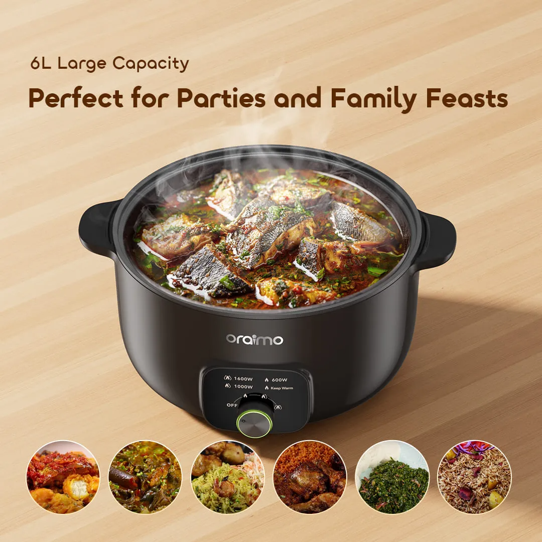 ORAIMO Multifunctional Electric Hotpot- MultiPot S1 Lite-Graphite Black OHP-262A