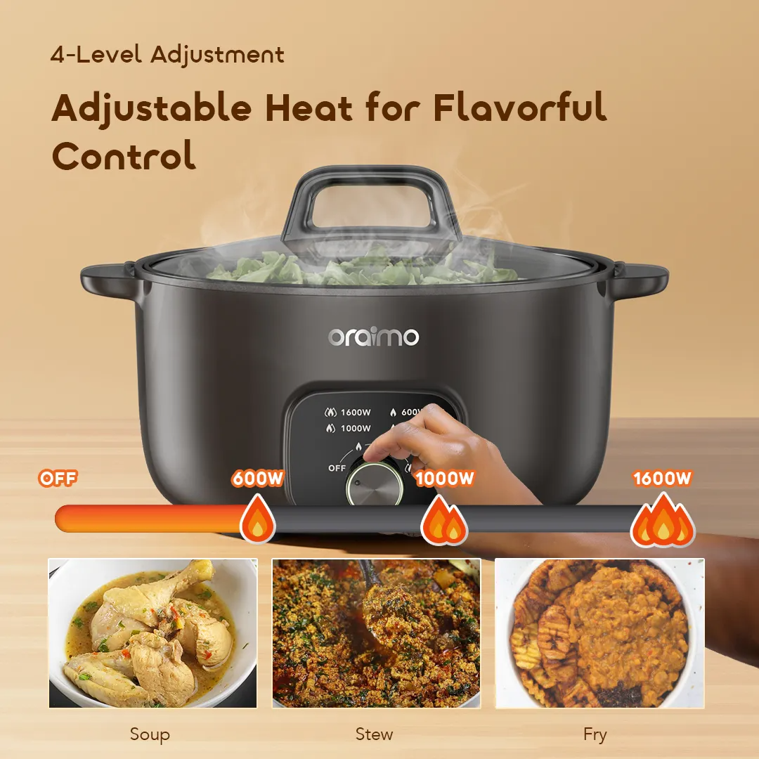 ORAIMO Multifunctional Electric Hotpot- MultiPot S1 Lite-Graphite Black OHP-262A
