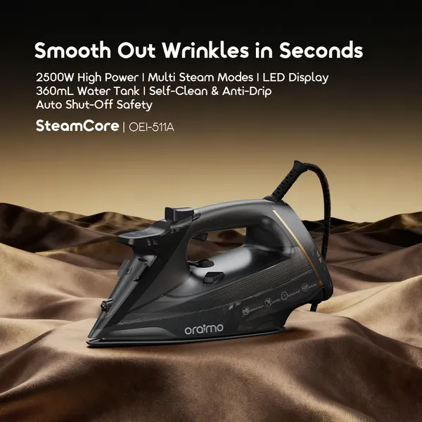 ORAIMO Electric Iron - SteamCore - Graphite Grey OEI-511A
