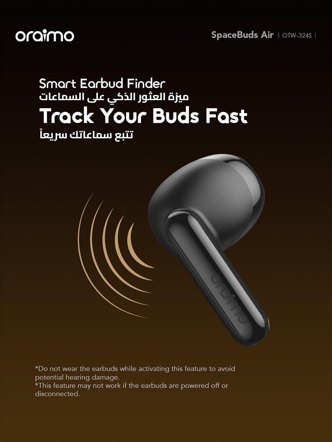 ORAIMO TWS Half-in-ear - SpaceBuds Air - Black OTW-324S