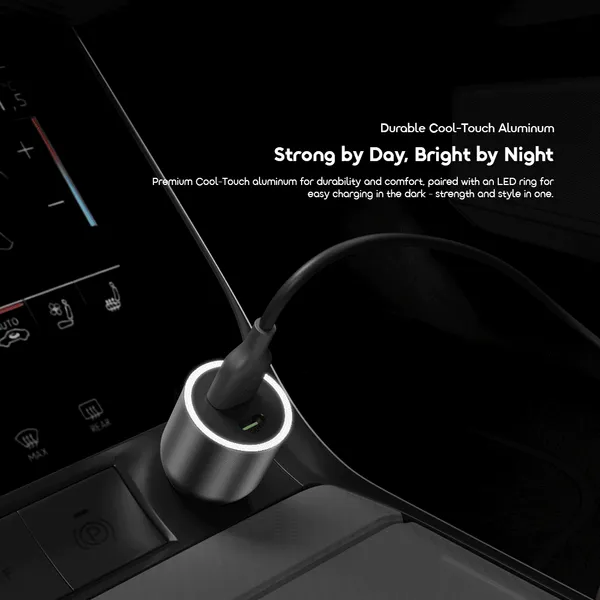 ORAIMO 69W USB & Type-C Car Charger - PowerDrive 7691 Pro - Chrome OCC-7691D