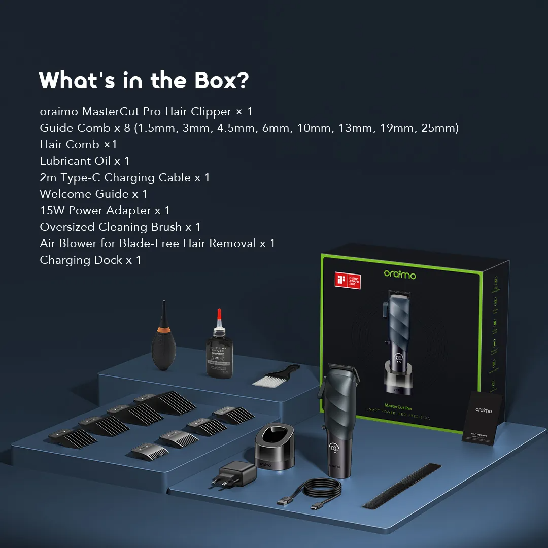 ORAIMO Hair Clipper - MasterCut Pro - Deep Blue OCL-580P