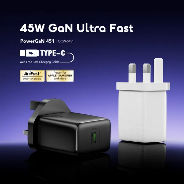 ORAIMO 45w Charger with C to C Cable - PowerGan 451