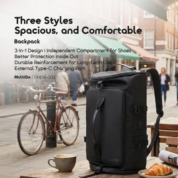 ORAIMO Backpack OHDB-002 BLACK AFR 3in1