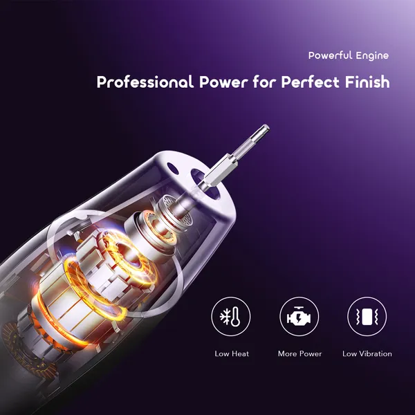 ORAIMO 6 Nail Drills Manicure - Tipsy - White OMS-210N