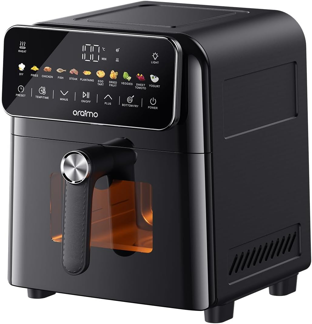 ORAIMO Flip Free Design Air Fryer - IntelliFry- Graphite Black