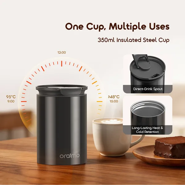ORAIMO Portable Coffee Grinder - BeanGrind - Graphite Black