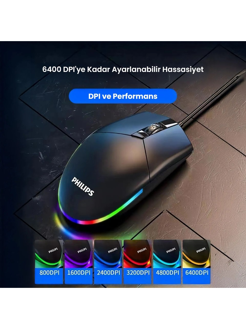PHILIPS Mouse Gamer SPK9304