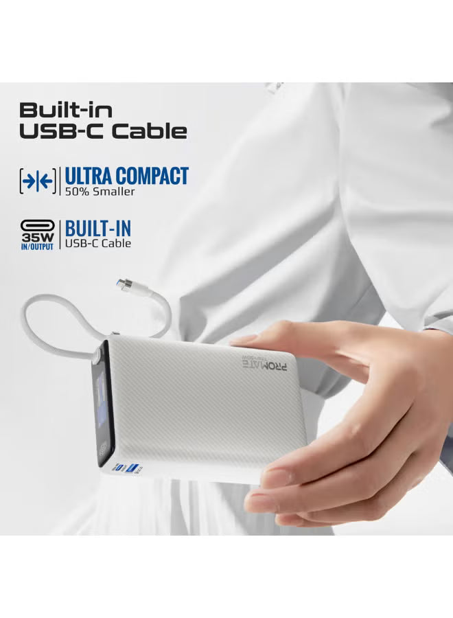PROMATE Titan-35W باور بانك بسعة 20000mAh مع مخرج إجمالي 35W و 35WPD USB-C