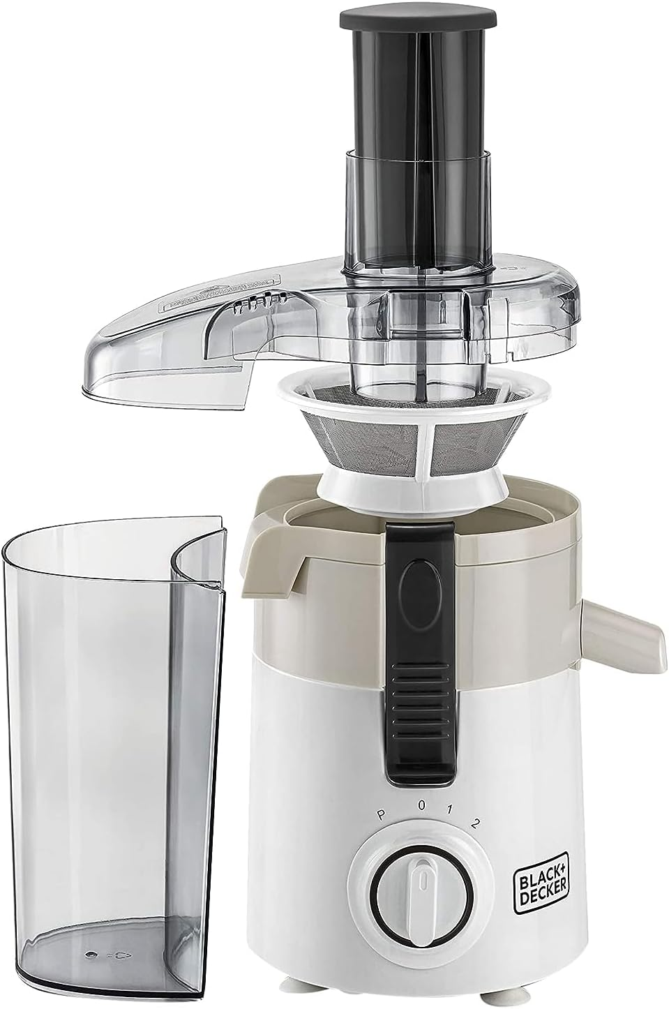 Black+Decker 250W Juicer Extractor with Large Feeding Chute White JE250-B5