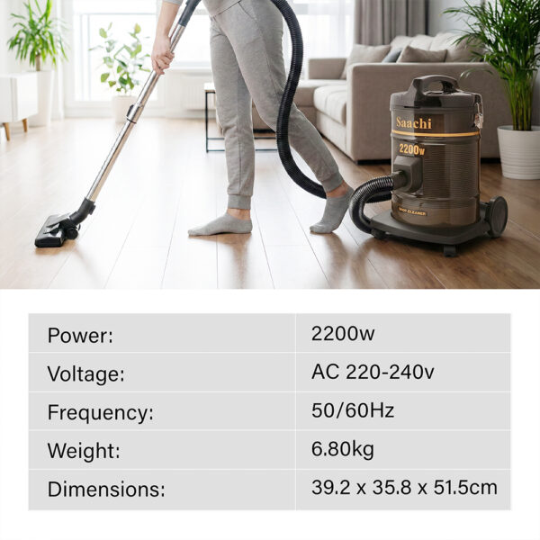 Saachi 25L Dry Vacuum Cleaner NL-VC-1107-BR