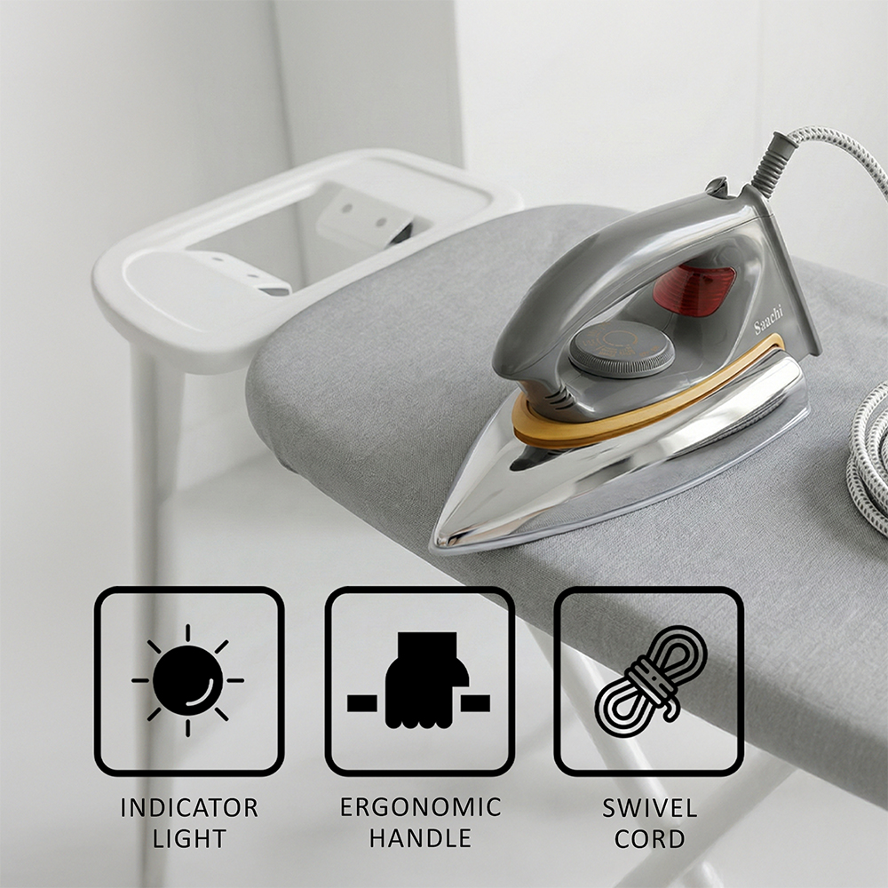 Saachi Dry Iron With Nonstick Soleplate NL-IR-157-BK