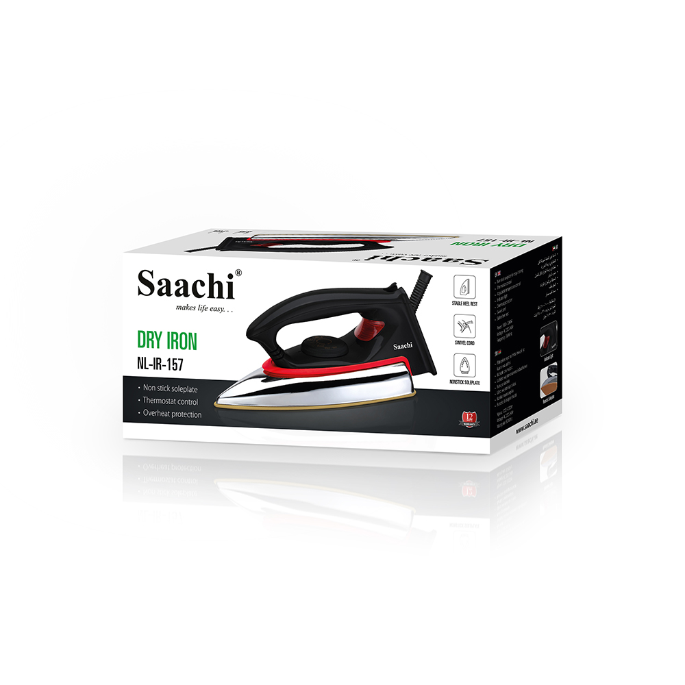 Saachi Dry Iron With Nonstick Soleplate NL-IR-157-BK
