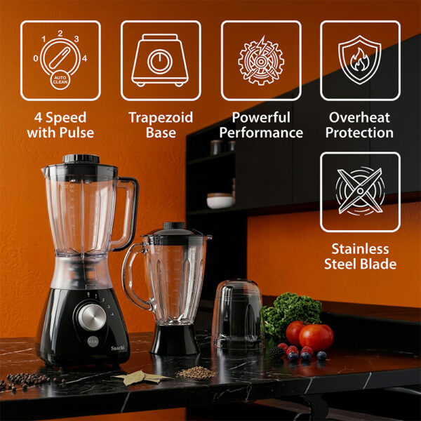 Saachi 3-in-1 Blender NL-BL-4414-BK