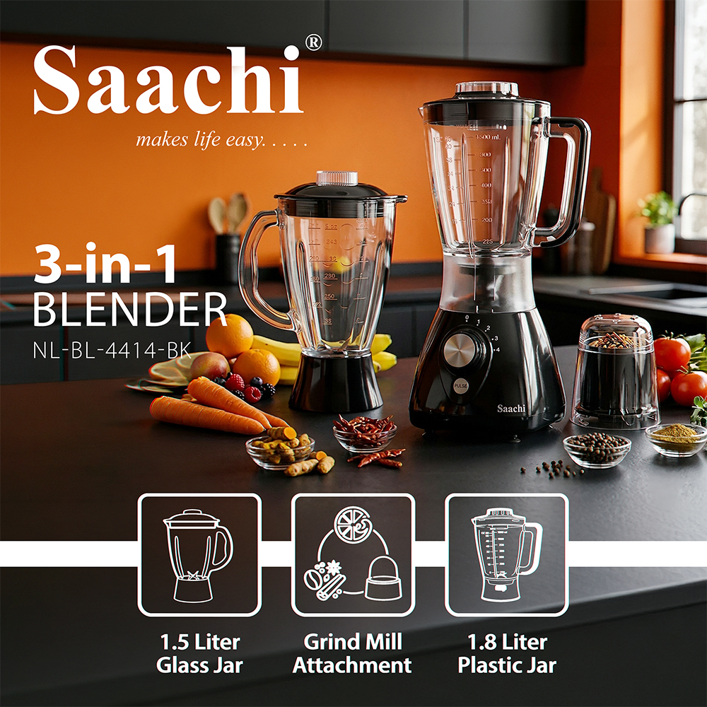 Saachi 3-in-1 Blender NL-BL-4414-BK
