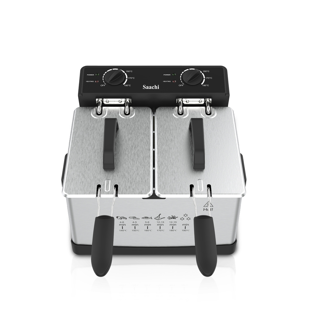 Saachi 6-Litres Double Deep Fryer NL-DF-4759-BK
