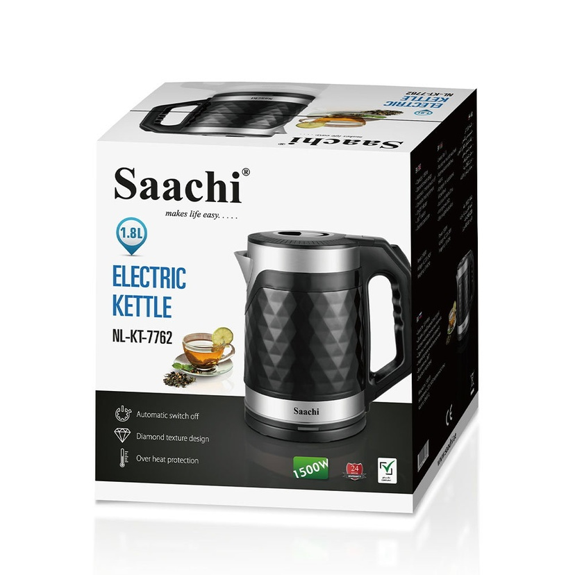 Saachi 1.8-Litres Electric Kettle NL-KT-7762-BK
