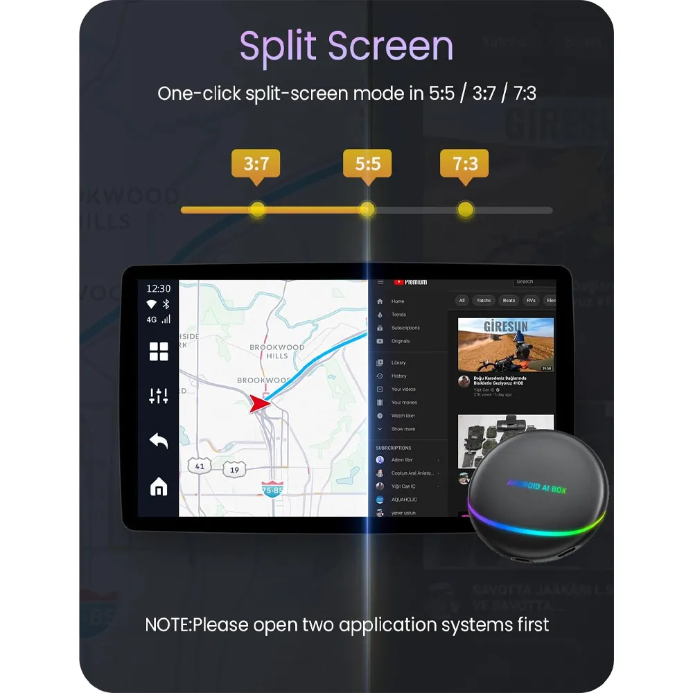 Android AI Box – Wireless CarPlay/Android Auto Adapter