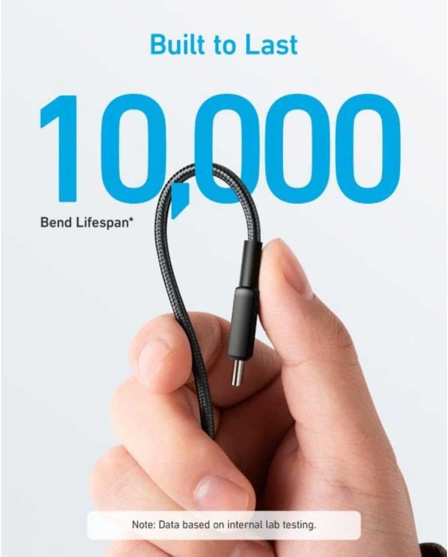 ANKER 322 USB-C (6ft Braided) A81F6H11-A81F6H21 (Black)
