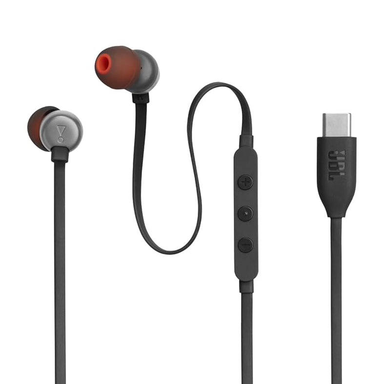 سماعات JBL Tune 310C USB-C Hi-Res داخل الأذن مع JBL Pure Bass – أسود / أبيض / أزرق / أحمر