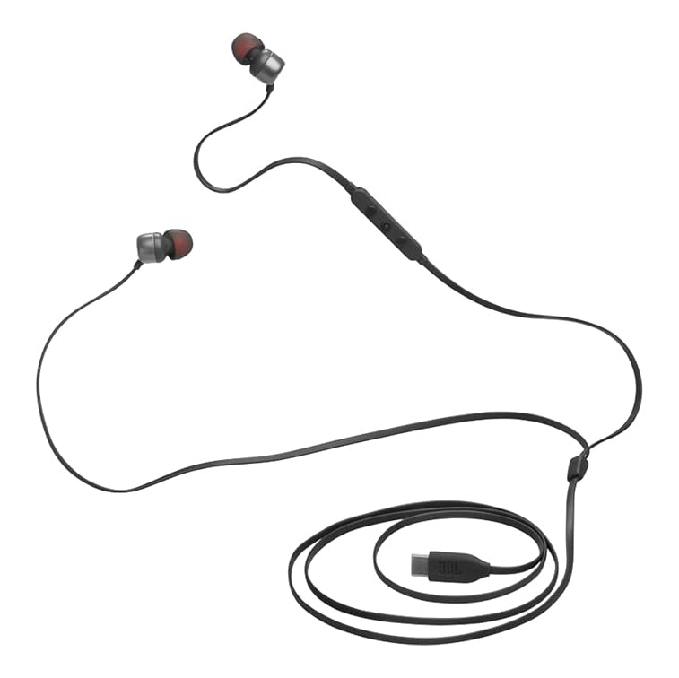 سماعات JBL Tune 310C USB-C Hi-Res داخل الأذن مع JBL Pure Bass – أسود / أبيض / أزرق / أحمر