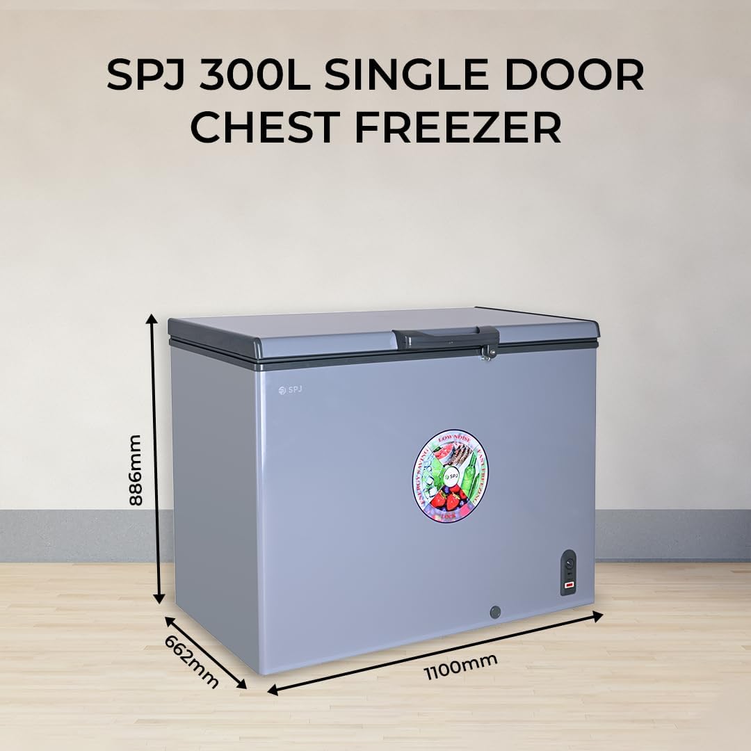 فريزر صدري باب واحد Spj 300l تجميد سريع تبريد سريع كفاءة طاقة Spj-Posh-Slw395c