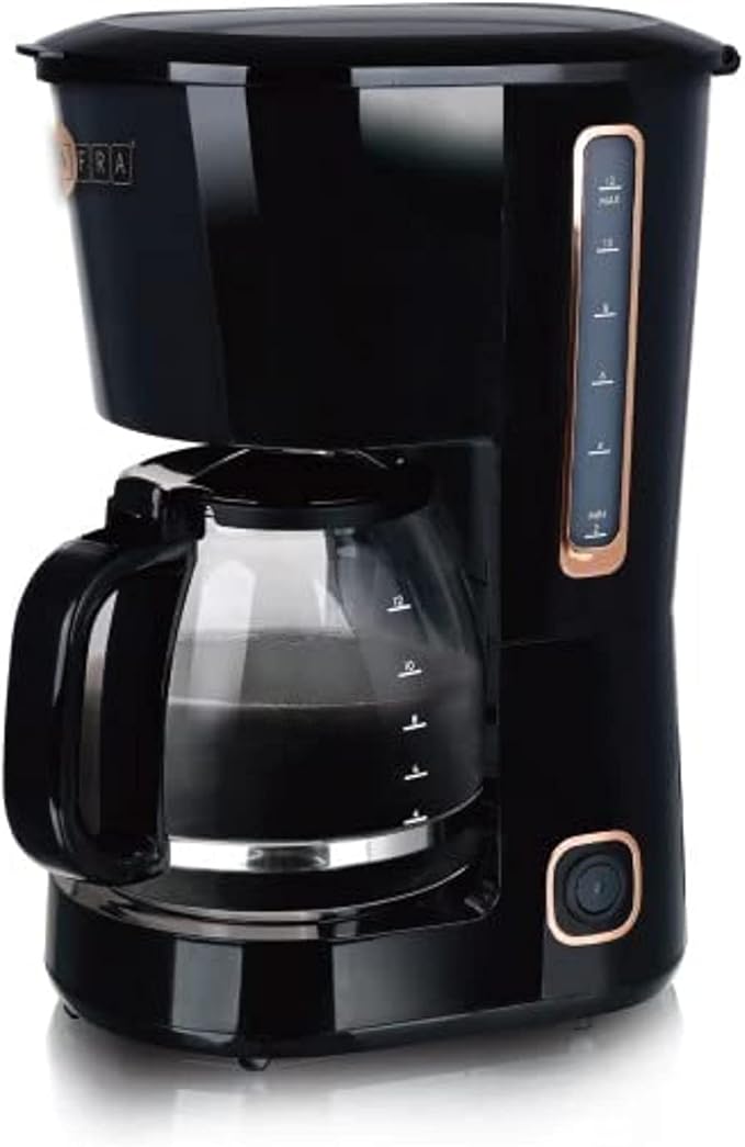 AFRA COFFEE MAKER ANTI DRIP 1.5L LITRE BLACK AF-15750CMKBL