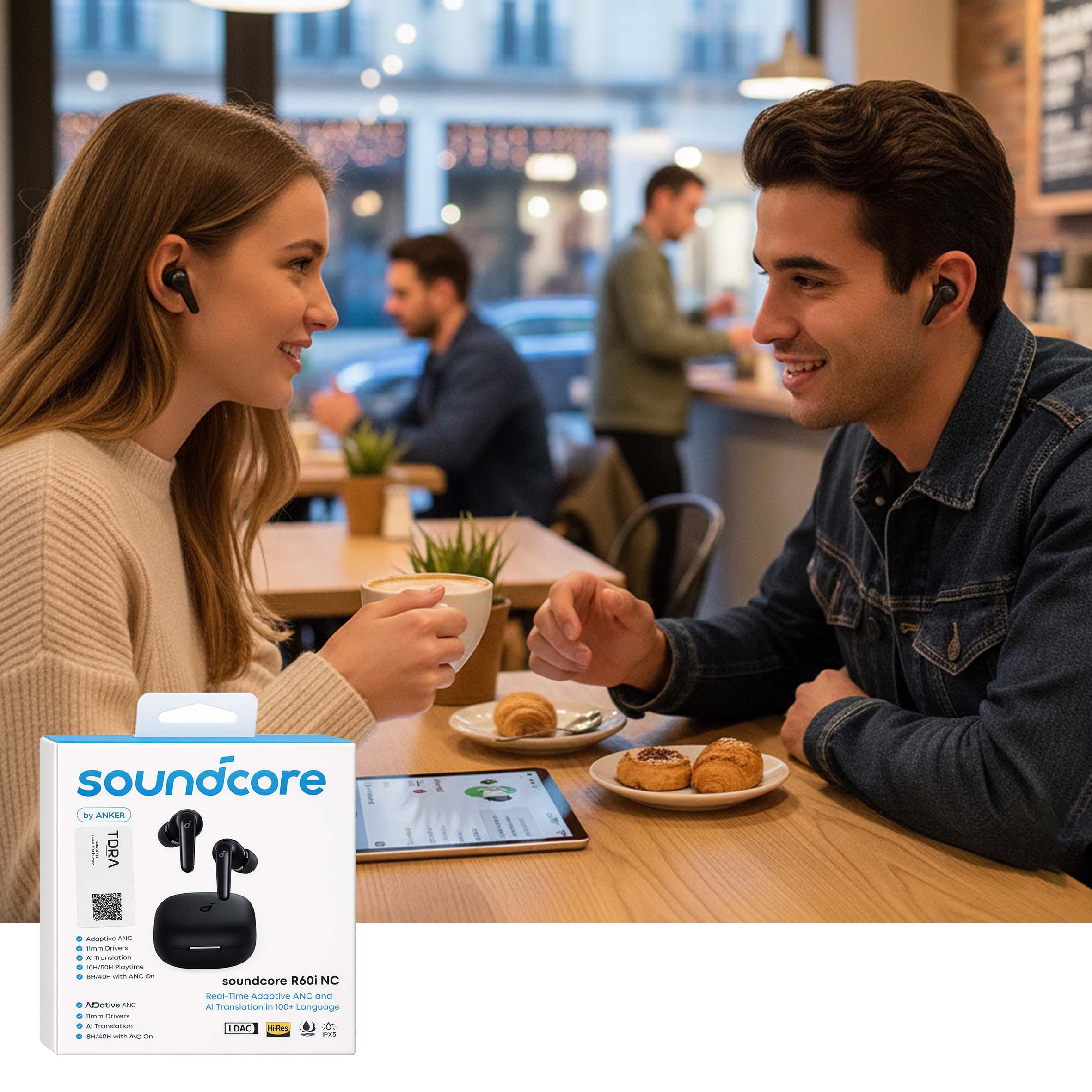 سماعات Anker Soundcore R60i NC اللاسلكية مع إلغاء الضوضاء التكيفي ANC