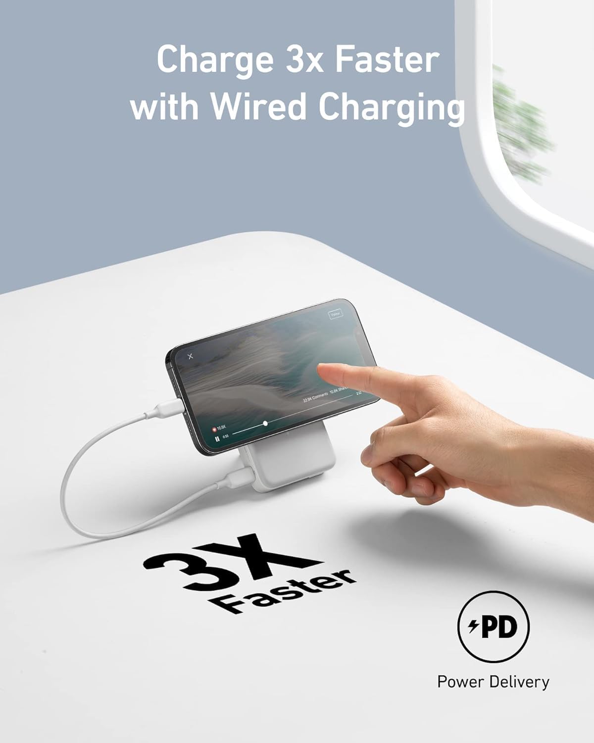 Anker 633 MagGo Wireless Charger B25A72 (WHITE)