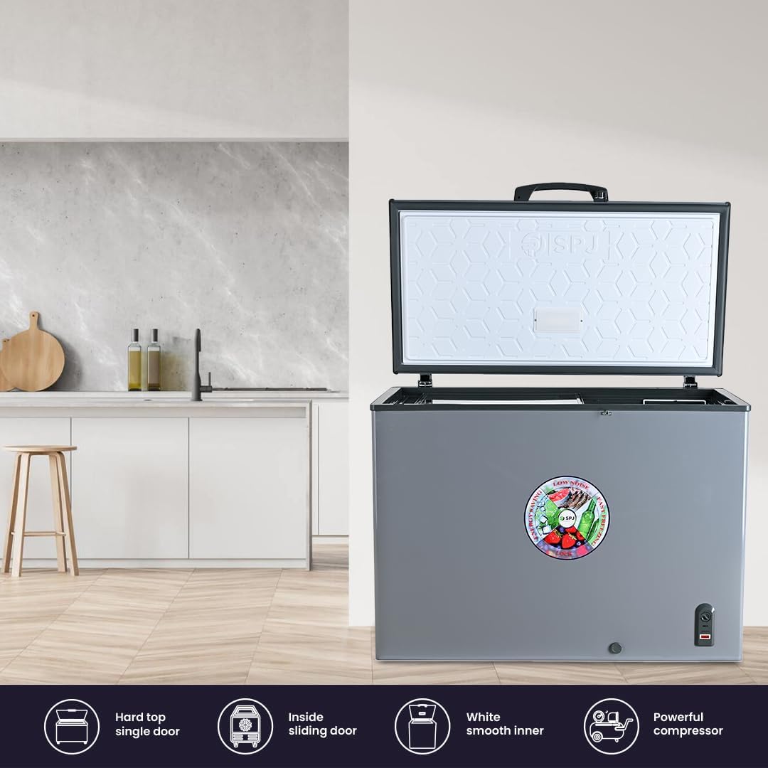 فريزر صدري باب واحد Spj 300l تجميد سريع تبريد سريع كفاءة طاقة Spj-Posh-Slw395c