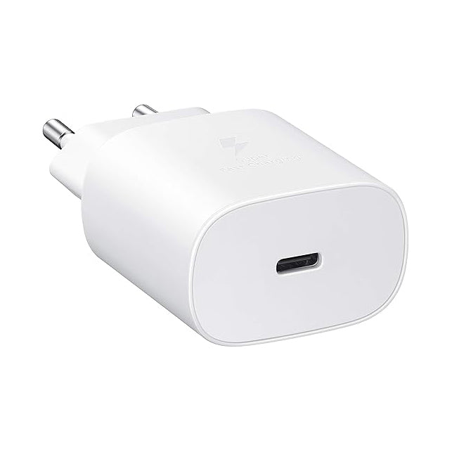 شاحن Samsung EP-T2510 بقوة 25W شحن فائق السرعة USB-C – أبيض وأسود