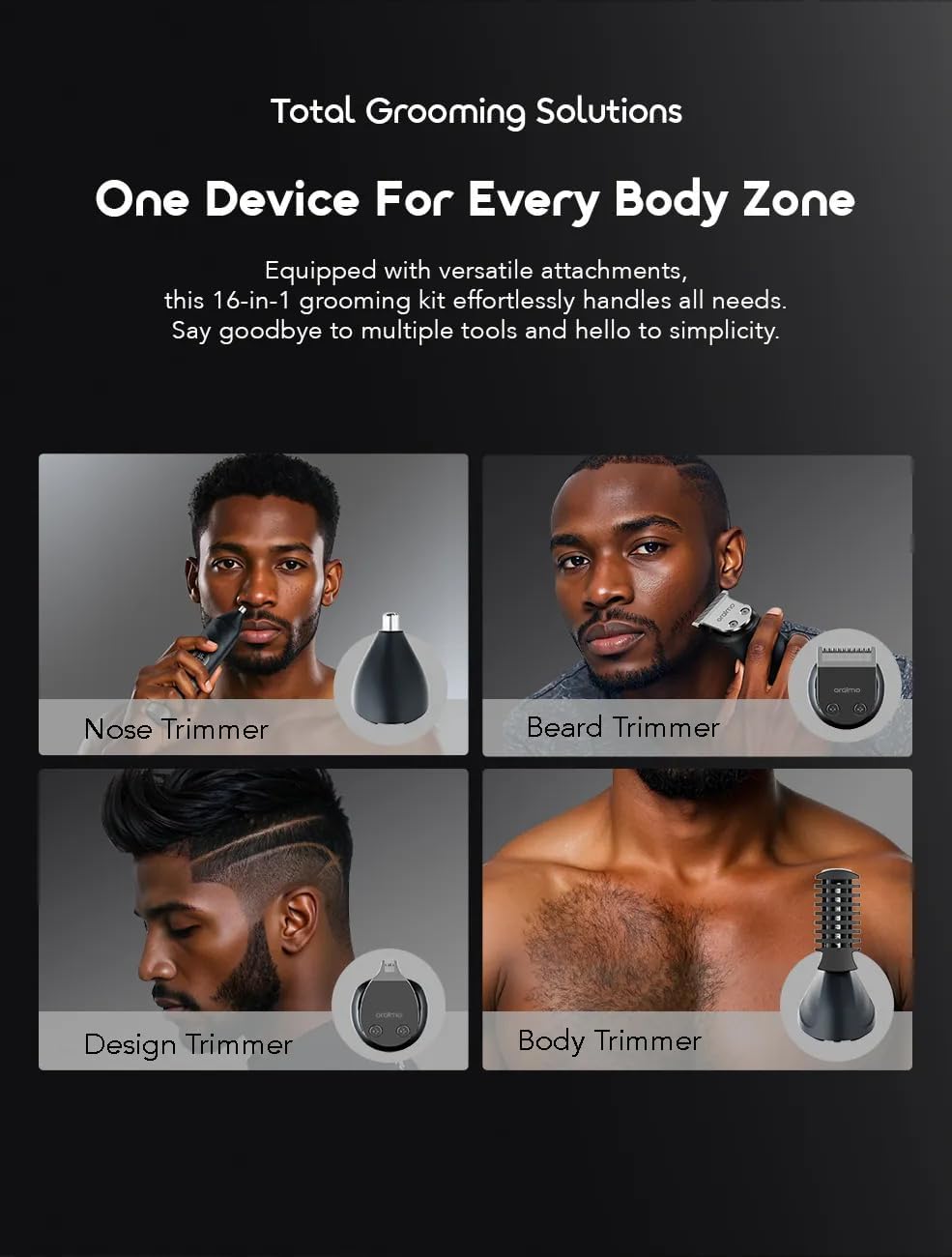 ORAIMO 16-IN-1 Grooming Kit- UltraTrim - Deep Ble OTS-230
