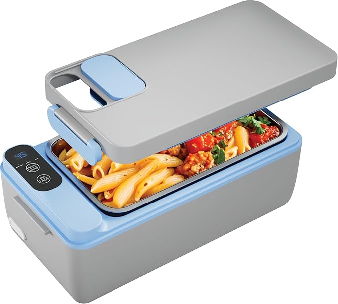 Powerology Lumo Portable Heated Lunch Box 1L – 4000mAh Battery – Grey Blue
