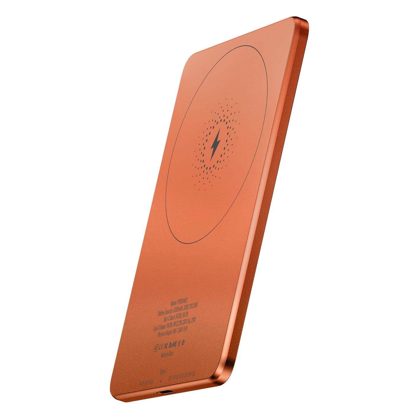 Powerology Ultra-Thin 5000mAh MagSafe Power Bank with 20W PD Fast Charging – Blue/Orange