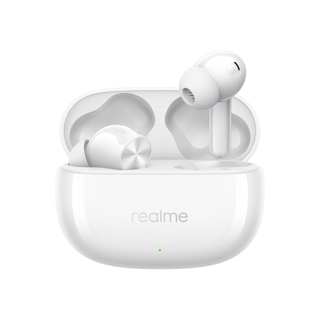 سماعات Realme Buds T200x اللاسلكية TWS مع ANC وبطارية حتى 48 ساعة – أسود / أبيض