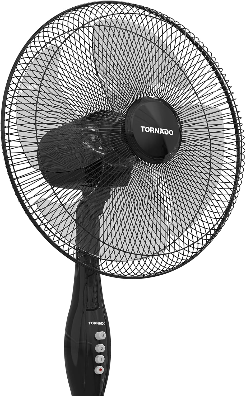 Tornado Stand Fan 16 Inch 4 Blades Black Tsf-16W