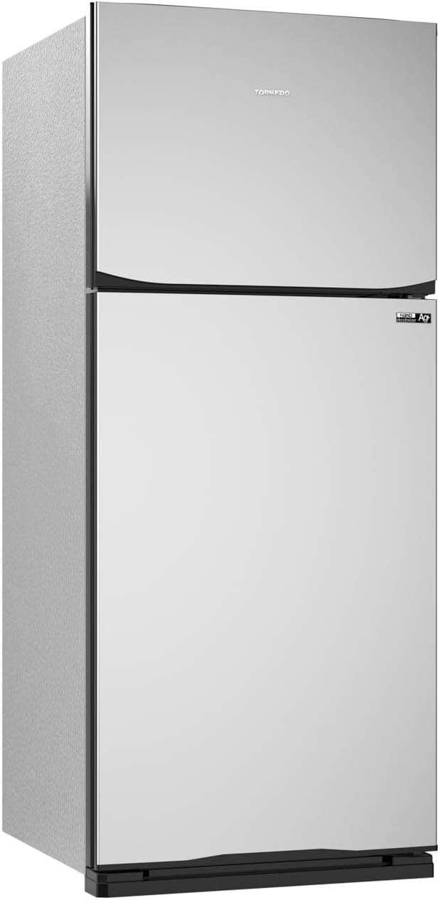 Tornado Refrigerator Inverter No Frost 396 Liter Silver Rf-480Tv-Sl