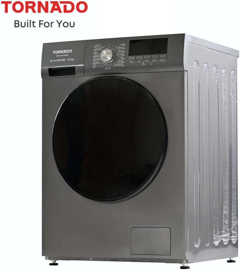 Tornado Washing And Drying Machine 10Kg Wash 6Kg Dry Inverter Motor 1400 Rpm Twx-Fv1014Gdssu
