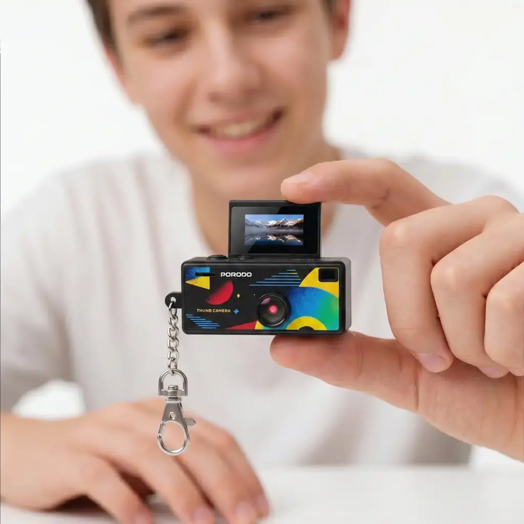 Porodo Lifestyle Memo Thumb-Sized Digital Camera with TF Card Support BLACK