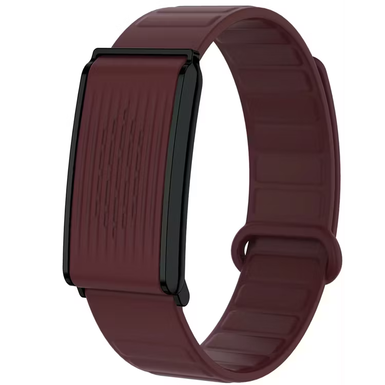 PORODO Screenless Magnetic Fitband Fitness STRAP BURGANDY