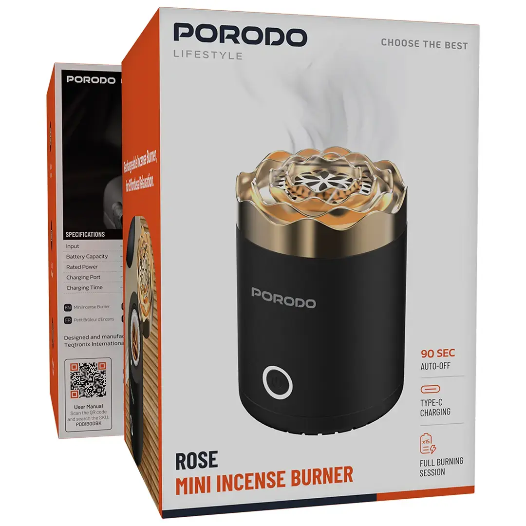 PORODO ROSE BUKHOUR INSENSE BURNER CHARCOAL HEAD MATERIAL